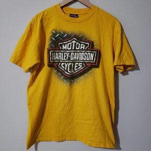 Harley Davidson Yellow Men T-shirt